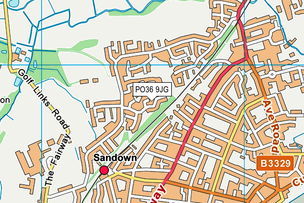 PO36 9JG map - OS VectorMap District (Ordnance Survey) PO36 9JG map - OS VectorMap District (Ordnance Survey)