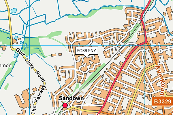 PO36 9NY map - OS VectorMap District (Ordnance Survey)