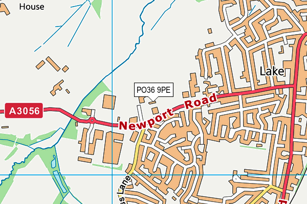 PO36 9PE map - OS VectorMap District (Ordnance Survey) PO36 9PE map - OS VectorMap District (Ordnance Survey)