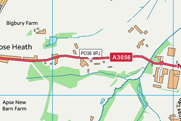 PO36 9PJ map - OS VectorMap District (Ordnance Survey)