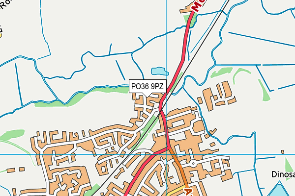 PO36 9PZ map - OS VectorMap District (Ordnance Survey) PO36 9PZ map - OS VectorMap District (Ordnance Survey)