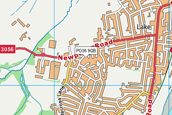 PO36 9QB map - OS VectorMap District (Ordnance Survey) PO36 9QB map - OS VectorMap District (Ordnance Survey)