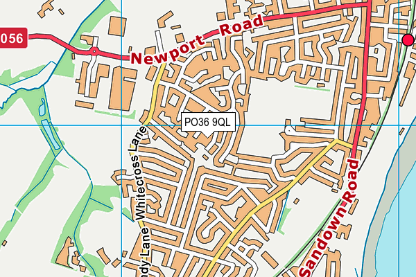 PO36 9QL map - OS VectorMap District (Ordnance Survey) PO36 9QL map - OS VectorMap District (Ordnance Survey)