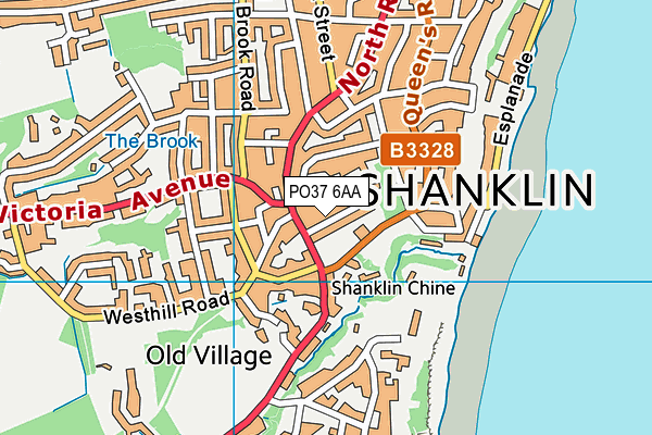 PO37 6AA map - OS VectorMap District (Ordnance Survey) PO37 6AA map - OS VectorMap District (Ordnance Survey)