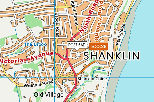 PO37 6AD map - OS VectorMap District (Ordnance Survey) PO37 6AD map - OS VectorMap District (Ordnance Survey)