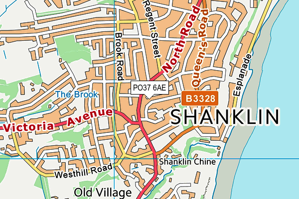 PO37 6AE map - OS VectorMap District (Ordnance Survey) PO37 6AE map - OS VectorMap District (Ordnance Survey)