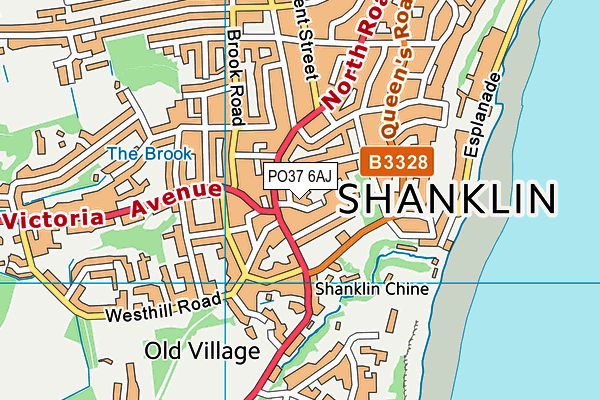 PO37 6AJ map - OS VectorMap District (Ordnance Survey) PO37 6AJ map - OS VectorMap District (Ordnance Survey)