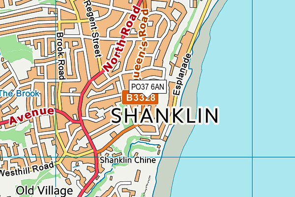 PO37 6AN map - OS VectorMap District (Ordnance Survey)