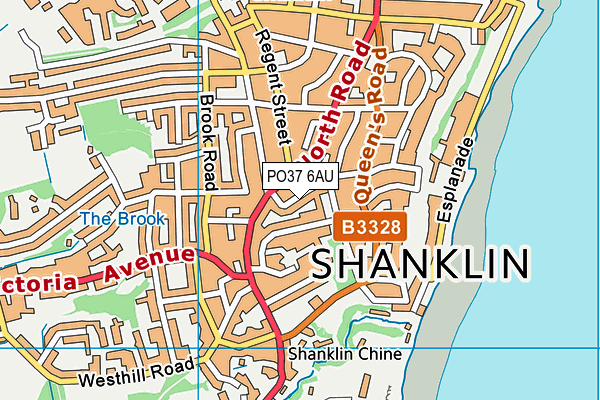 PO37 6AU map - OS VectorMap District (Ordnance Survey)