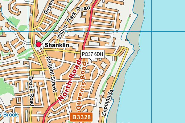 PO37 6DH map - OS VectorMap District (Ordnance Survey)