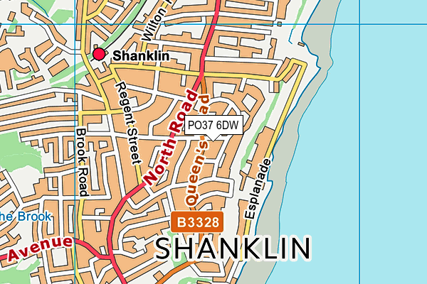 PO37 6DW map - OS VectorMap District (Ordnance Survey)