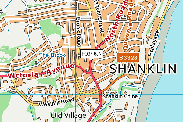 PO37 6JN map - OS VectorMap District (Ordnance Survey) PO37 6JN map - OS VectorMap District (Ordnance Survey)