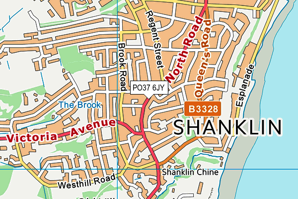 PO37 6JY map - OS VectorMap District (Ordnance Survey)