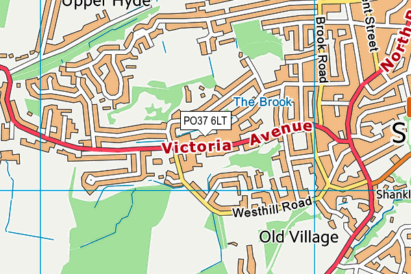 PO37 6LT map - OS VectorMap District (Ordnance Survey) PO37 6LT map - OS VectorMap District (Ordnance Survey)
