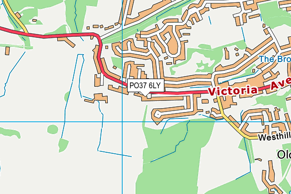 PO37 6LY map - OS VectorMap District (Ordnance Survey) PO37 6LY map - OS VectorMap District (Ordnance Survey)