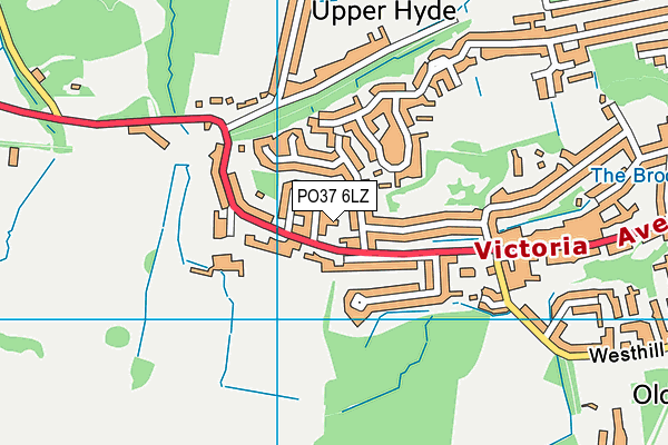 PO37 6LZ map - OS VectorMap District (Ordnance Survey) PO37 6LZ map - OS VectorMap District (Ordnance Survey)