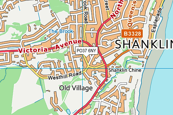 PO37 6NY map - OS VectorMap District (Ordnance Survey) PO37 6NY map - OS VectorMap District (Ordnance Survey)