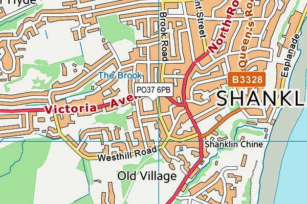 PO37 6PB map - OS VectorMap District (Ordnance Survey)