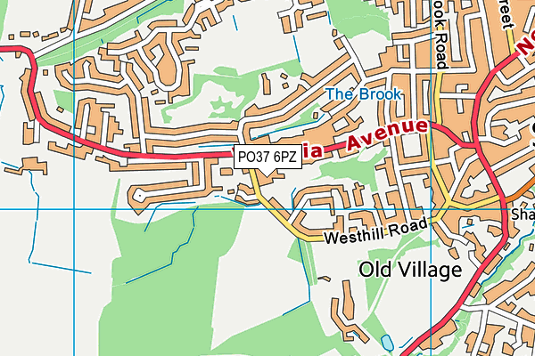 PO37 6PZ map - OS VectorMap District (Ordnance Survey) PO37 6PZ map - OS VectorMap District (Ordnance Survey)