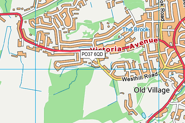 PO37 6QD map - OS VectorMap District (Ordnance Survey) PO37 6QD map - OS VectorMap District (Ordnance Survey)