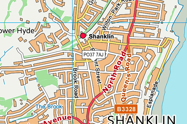 PO37 7AJ map - OS VectorMap District (Ordnance Survey) PO37 7AJ map - OS VectorMap District (Ordnance Survey)