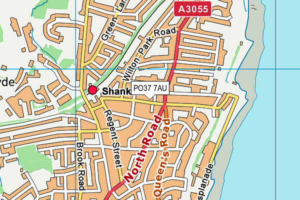 PO37 7AU map - OS VectorMap District (Ordnance Survey)