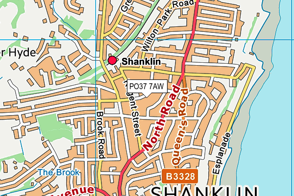 PO37 7AW map - OS VectorMap District (Ordnance Survey) PO37 7AW map - OS VectorMap District (Ordnance Survey)