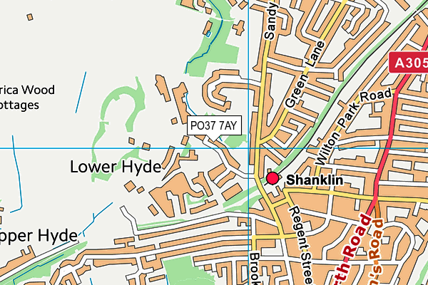 PO37 7AY map - OS VectorMap District (Ordnance Survey) PO37 7AY map - OS VectorMap District (Ordnance Survey)