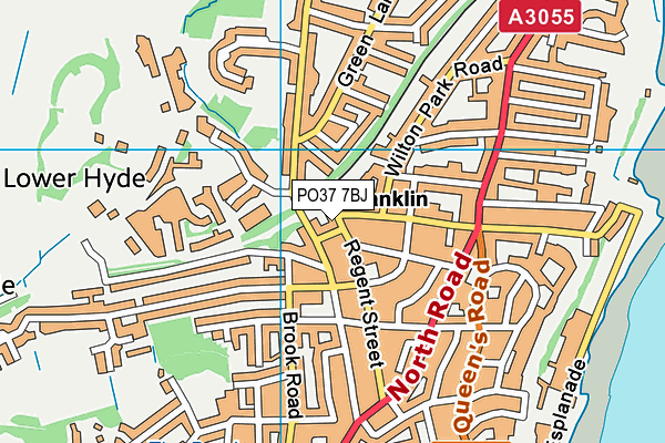 PO37 7BJ map - OS VectorMap District (Ordnance Survey) PO37 7BJ map - OS VectorMap District (Ordnance Survey)