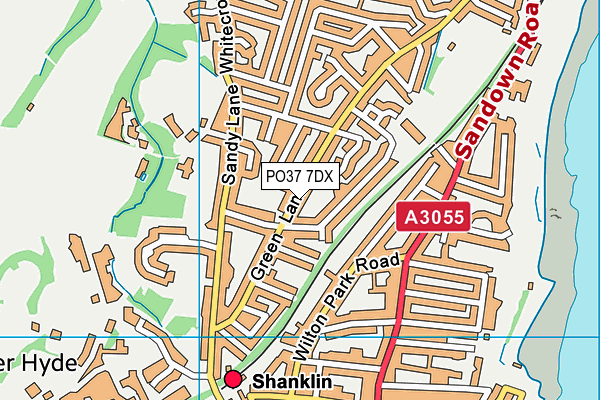 PO37 7DX map - OS VectorMap District (Ordnance Survey)