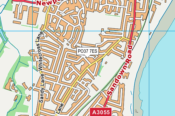PO37 7ES map - OS VectorMap District (Ordnance Survey) PO37 7ES map - OS VectorMap District (Ordnance Survey)