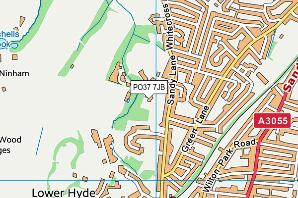 PO37 7JB map - OS VectorMap District (Ordnance Survey)