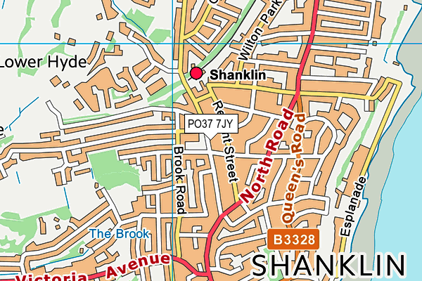 PO37 7JY map - OS VectorMap District (Ordnance Survey)