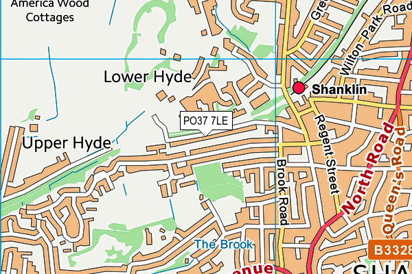 PO37 7LE map - OS VectorMap District (Ordnance Survey)