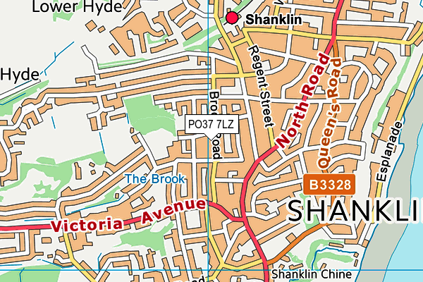 PO37 7LZ map - OS VectorMap District (Ordnance Survey) PO37 7LZ map - OS VectorMap District (Ordnance Survey)