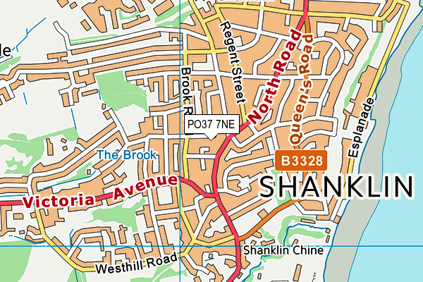 PO37 7NE map - OS VectorMap District (Ordnance Survey) PO37 7NE map - OS VectorMap District (Ordnance Survey)