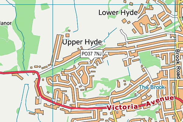 PO37 7NJ map - OS VectorMap District (Ordnance Survey) PO37 7NJ map - OS VectorMap District (Ordnance Survey)