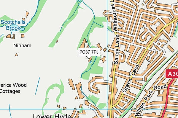 PO37 7PJ map - OS VectorMap District (Ordnance Survey) PO37 7PJ map - OS VectorMap District (Ordnance Survey)