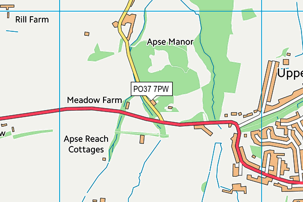 PO37 7PW map - OS VectorMap District (Ordnance Survey) PO37 7PW map - OS VectorMap District (Ordnance Survey)