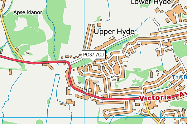 PO37 7QJ map - OS VectorMap District (Ordnance Survey) PO37 7QJ map - OS VectorMap District (Ordnance Survey)