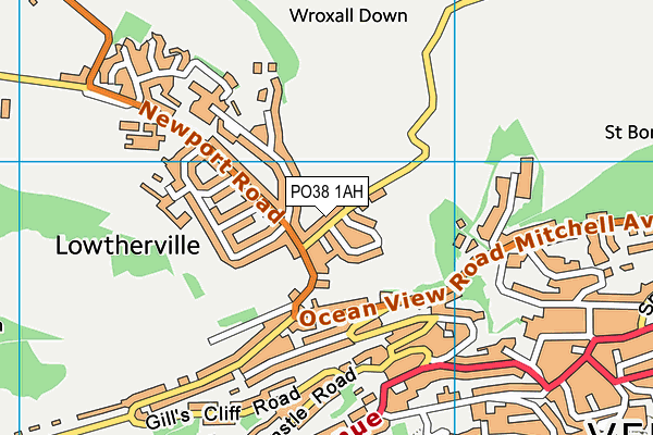PO38 1AH map - OS VectorMap District (Ordnance Survey) PO38 1AH map - OS VectorMap District (Ordnance Survey)