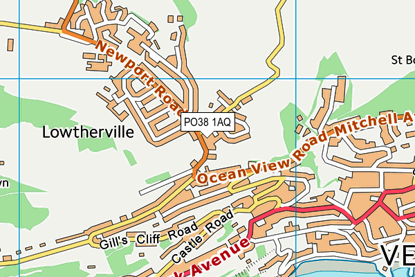 PO38 1AQ map - OS VectorMap District (Ordnance Survey) PO38 1AQ map - OS VectorMap District (Ordnance Survey)