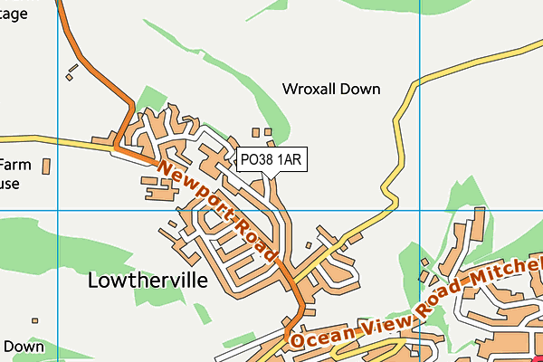 PO38 1AR map - OS VectorMap District (Ordnance Survey)