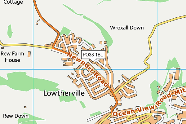 PO38 1BL map - OS VectorMap District (Ordnance Survey) PO38 1BL map - OS VectorMap District (Ordnance Survey)