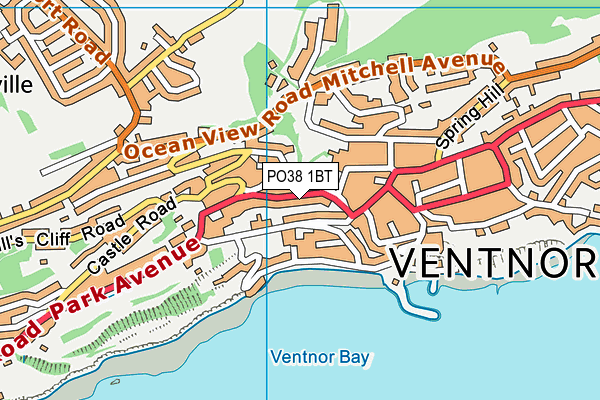 PO38 1BT map - OS VectorMap District (Ordnance Survey) PO38 1BT map - OS VectorMap District (Ordnance Survey)