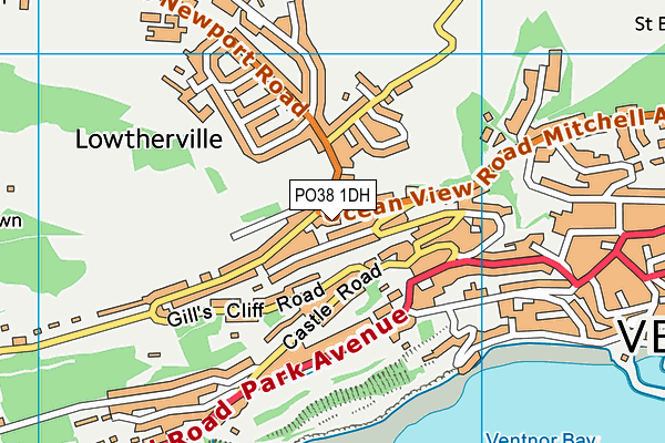 PO38 1DH map - OS VectorMap District (Ordnance Survey) PO38 1DH map - OS VectorMap District (Ordnance Survey)