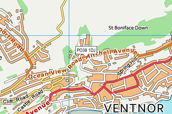 PO38 1DJ map - OS VectorMap District (Ordnance Survey) PO38 1DJ map - OS VectorMap District (Ordnance Survey)