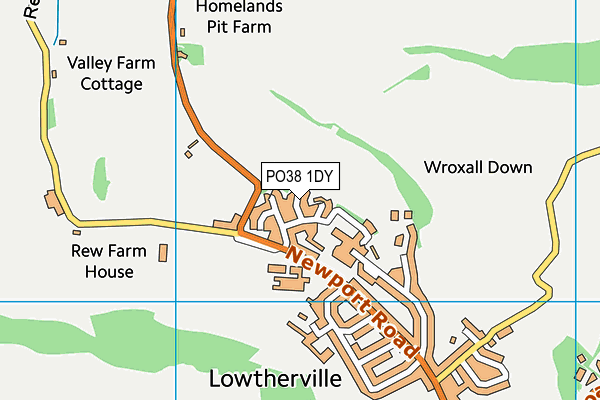 PO38 1DY map - OS VectorMap District (Ordnance Survey) PO38 1DY map - OS VectorMap District (Ordnance Survey)