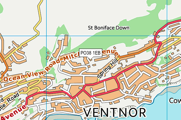 PO38 1EB map - OS VectorMap District (Ordnance Survey) PO38 1EB map - OS VectorMap District (Ordnance Survey)