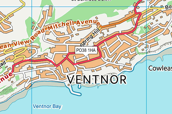 PO38 1HA map - OS VectorMap District (Ordnance Survey) PO38 1HA map - OS VectorMap District (Ordnance Survey)